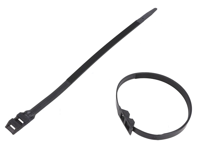Cable tie; double lock; L: 265mm; W: 9mm; polyamide; 540N; black Cable tie; double lock; L: 265mm; W: 9mm; polyamide; 540N; black